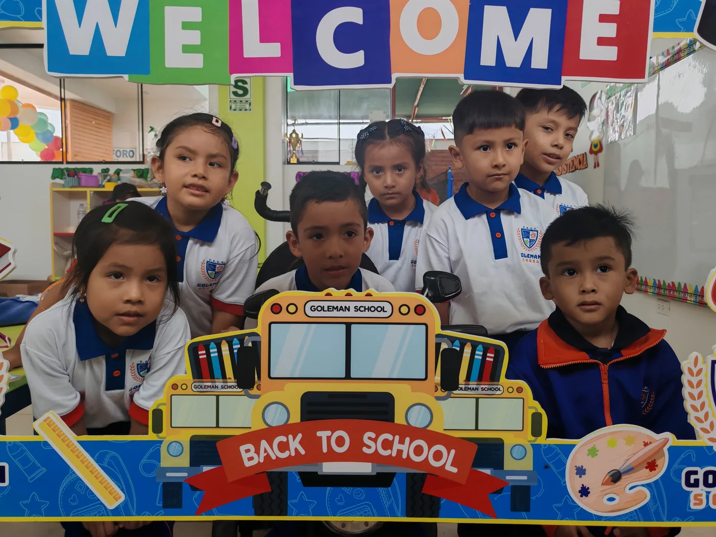 Estudiantes del nivel Inicial en una actividad escolar