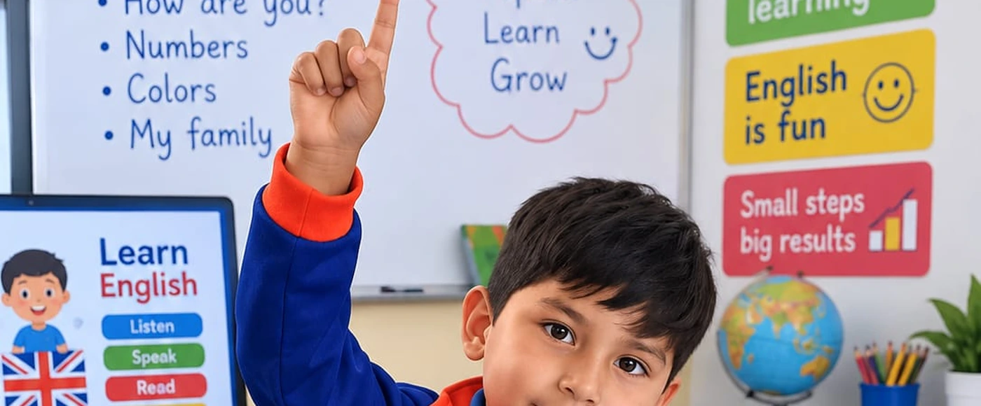 Estudiante participando en una actividad de Inglés